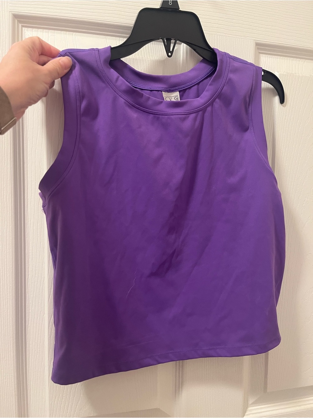 Sleeveless Purple Crop Top - Constantly Varied Gear